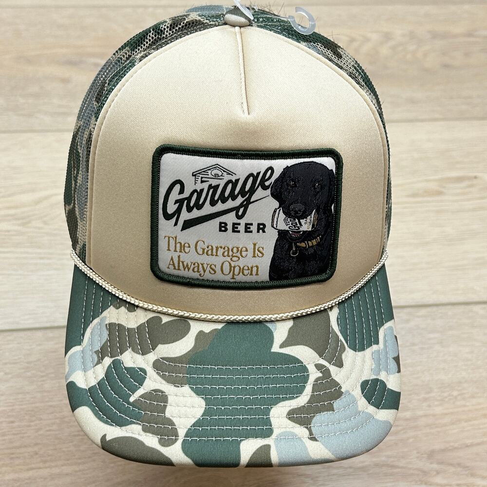 American Needle The Garage Beer Trucker Hat - camo NWT